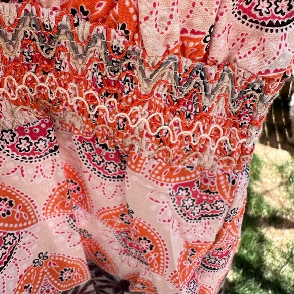 Luv Stori Embroidered Halter Racerback Tank Top Blouse Boho Concert Large - Picture 8 of 11